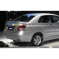 *Original* Toyota Vios dugong/NCP93 rear bonnet logo/emblem