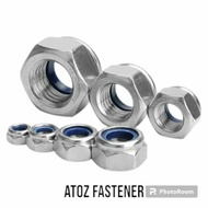 NYLON NUT M4 (Pitch: 0.7) Stainless Steel 304 A2-70. Key 7