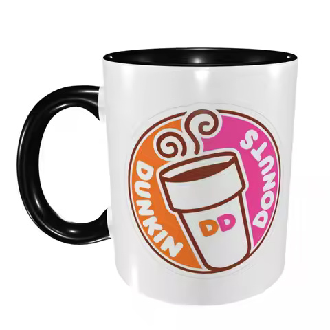 Dunkin Donuts Mug Funny Ceramic Coffee Cups Tea Mugs Milk Cup Drinkware Gifts for Friends