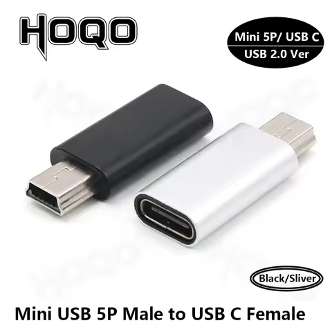 USB Type C Male to Mini USB Female Adapter Male USB C to USB Mini b Female/Male Adapter Data Chargin