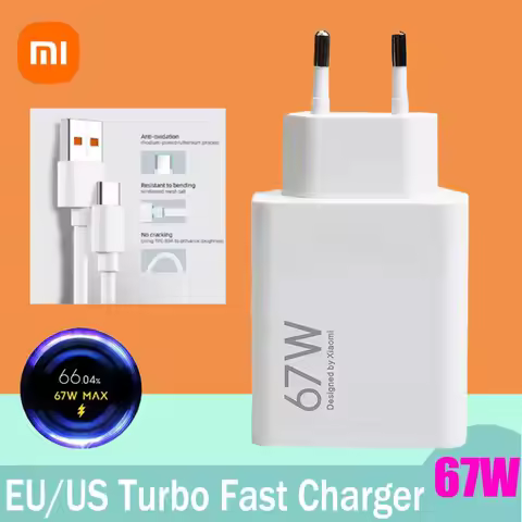 67W Original Xiaomi Fast Charger Turbo Charge EU For Mi 15 14 13 RedMi 12 13