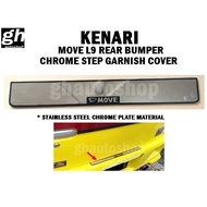 Kenari Move L9 rear bumper part chrome step garnish cover
