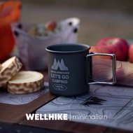 WELLHIKE 300ML Camping Mug Aluminium Alloy Folding Cup Mug Ultra-Light Camping Travel Water Cup