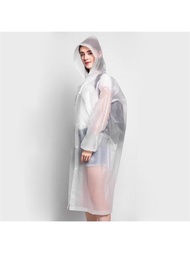 1入組PEVA雨衣,極簡透明雨披肩