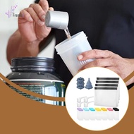[freneci] 42 Pieces Protein Powder Travel Container Set Zip Pouches with Funnels Spoons Reusable Por