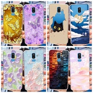 For Samsung Galaxy J8 2018 Case SM-J810F SM-J810G Clear Cover Fashion Butterfly Soft Phone Case For Samsung J8 2018 J 8 Shell