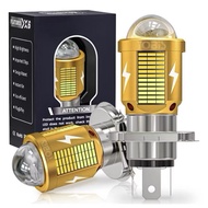 H4 2-COLOR GOLD MOTORCYCLE LIGHTS FOR VIXION JUPITER KLX NINJA 4-LEG H4 MOTORCYCLE