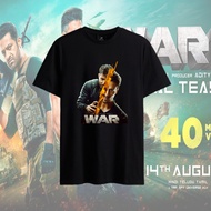 Baju War 2 T-Shirt War 2 Hrithik Roshan 100% Cotton Short Sleeve Lelaki & Wanita Tee 宝莱坞双雄之战#13