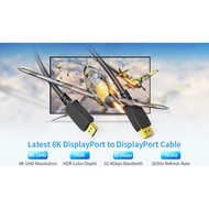 8K DisplayPort Cable DP 1.4 Male to Male Cable 8K@60Hz 4K@144Hz HDR Video Gaming Cable for HDTV Disp