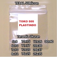 Kantong Plastik Klip Snack PP Ziplock Tebal 0.5