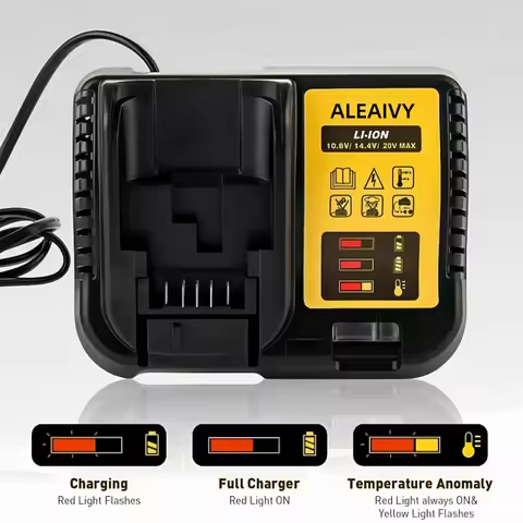 Aleaivy 2A Lithium Battery Charger For Dewalt 10.8V 12V 14.4V 18V 20V DCB206 DCB205 DCB204 DCB203 DC