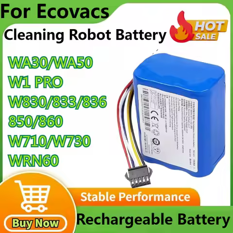 Battery For Ecovacs Cleaning Robot WA30 WA50 W1 PRO W830 833 836 850 860 W710 W730 WRN60 S07-LI-222-
