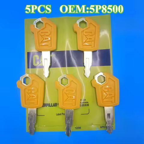 5PCS KEYS yellow 5P8500 for Caterpilllars 5P-8500 Excavator Key New Start Ignition Key CATE305.5 307