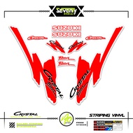 STRIPING SUZUKI CRYSTAL TUNE MOTIF X24 STICKER CRYSTAL TUNE CUSTOM STICKER ORIGINAL CRYSTAL MOTORCYC