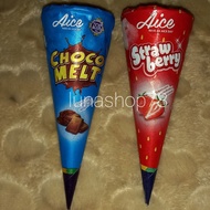 Es krim cone rasa cokelat / stroberi Aice choco melt / strawberry