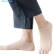 BACK2LIFE Men's Five Toe Socks, Cotton Anti-skid Five Finger Invisible Socks, Casual Sport Sock Simp