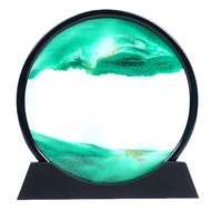 [frthrthrt]3D Hourglass Quicksand Moving Sand Art Picture Round Glass Sea Sandscape Craft Flowing Pa