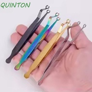 QUINTON Body Piercing Tool, Stainless Steel Septum Piercing Tool Dermal Forceps, Sterilized Ear Stud