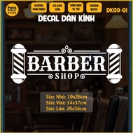 Waterproof Barber Shop Decal for decoration. DK09