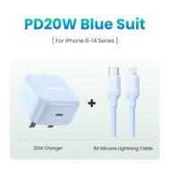 【20W Charger+1M MFI Cable】UGREEN PD20W Charger Set Power Delivery Fast Charging 20W Charger for iPho