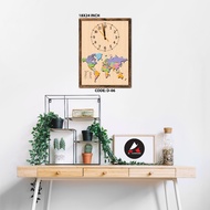 FRAME DECO JAM PETA DUNIA 18X24 INCH (1 PANEL)
