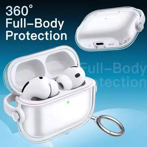 Cute for 2025 AirPod Pro 3 with Lock Case Highly Transparent Soft TPU Shockproof Protective Cover Fo