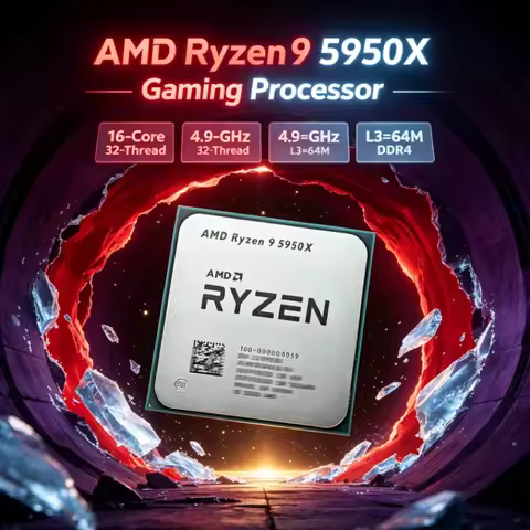 AMD Ryzen 9 5950X Gaming CPU but without cooler 105W 3.4 GHz 16-Core 32-Thread L3=64M DDR4 Socket AM