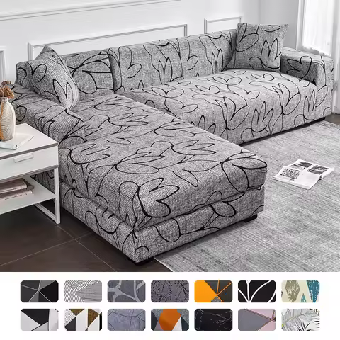 Sofa Cover for Living Room Stretch Printed Sofa Slipcover L shape Corner Sofa Covers funda sofa Elas