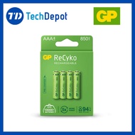 GP ReCyko Rechargeable Battery 850mAh AAA (4 battery pack)
