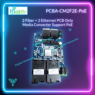 HSAIRPO PCBA CM2F2E Media Converter PoE 2FO 2ETH Board Only 2F2E POE