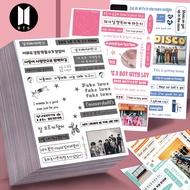 8-Piece BTS Lyrics Stickers - K-Pop Lyric Decorative Decals for Phone Cases, Notebooks & Laptops
