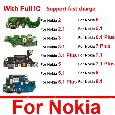 Charger USB Dock Board For Nokia 2 2.1 3 3.1 5 5.1 6 6.1 7.1 8 8.1 Plus X5 X6 X7 Mic USB Charging Bo