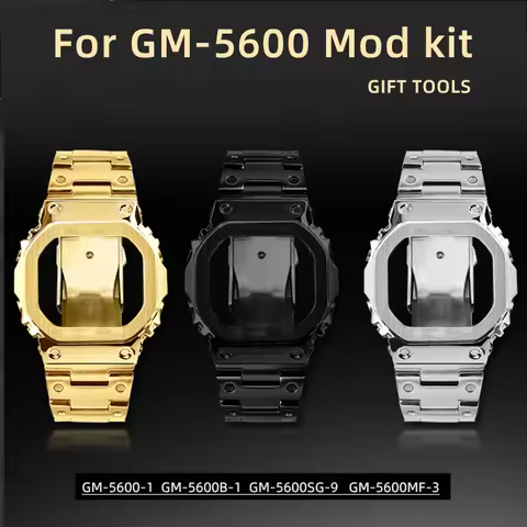 GM-5600 Mod kit stainless steel case bezel bracelet for Casio G-SHOCK 3229 GM-5600 Small Square Watc