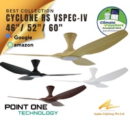 Point One Ceiling Fan Light Cyclone RS 3 Blade 46" 52" 60" EC Motor Smart Remote SG Warranty