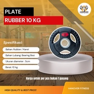 HANOVER FITNESS | Plate rubber 10 kg weight plate weight lifting tool rubber plate barbell plate