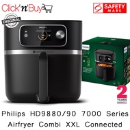 Philips HD9880 Airfryer Combi XXL Connected. HD9880/90 7000 Series. Rapid CombiAir. Food Thermometer.