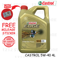 🇲🇾NEW SIRIM🔥 ORI CASTROL EDGE 5W40 4L FULLY SYNTHETIC ENGINE OIL PETROL / DIESEL 5W-40 5W 40 PROTON 