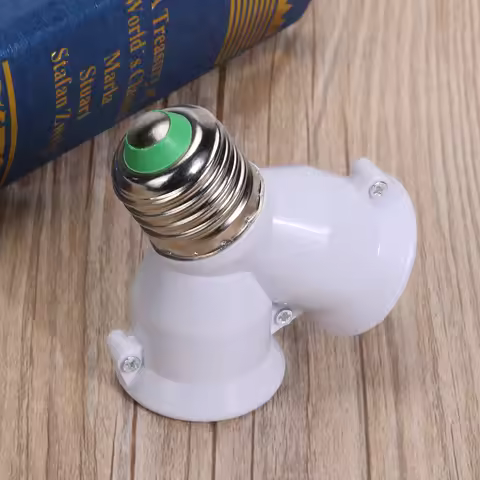 Led Base Light Lamp Bulb Socket for E27 To 2-E27 Splitter Adapter Lamp Holder E27 Socket Bulb Holder