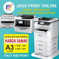 A3 A4 F4 Q4 B5 HVS PRINTJasa 75 AND 80 GSM PAPERONE ANTI-FADE PIGMENT INK