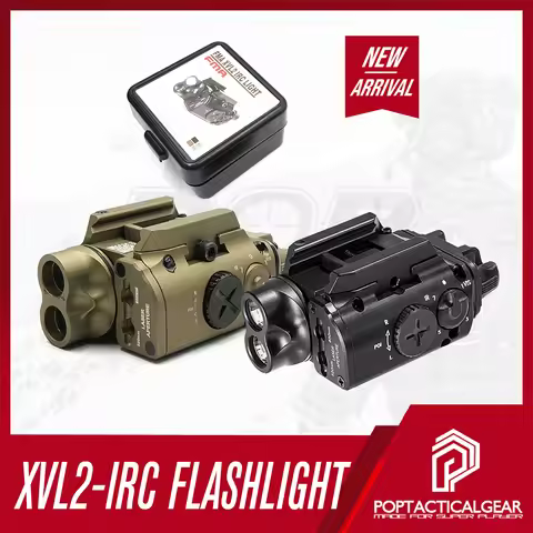 FMA Tactical XVL2 IRC Weapon Light and IR Illuminator Flashlight with Red and IR Laser for Tactical 