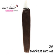 【B.Q】Micro Ring Hair Extensions 0.5g/Stand 100pieces Machine Remy Hair Micro Bead Loop Human Hair 18