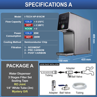 I-TECH Instant Hot Normal Cold Tankless Water Purifier Countertop Touchscreen UV Tabletop Water Disp