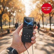 Bluetooth HiFi MP3 MP4 Player with Sport Speaker FM Radio Voice Recorder Compatible with 128GB TF Ca