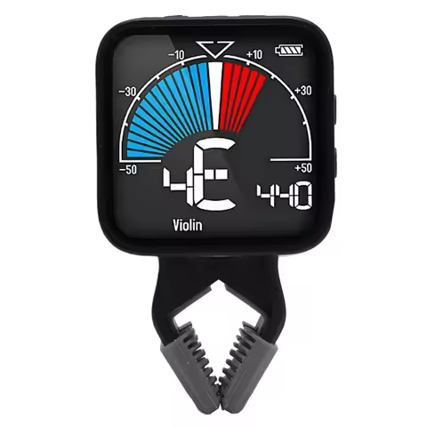 Violin Tuner Metronome Professional Electronic Tuner with Clear Display and Clamp for Viola Cello Vi