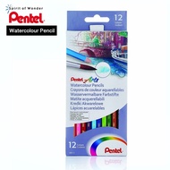 Pentel Arts ดินสอสี สีไม้ระบายน้ำ เพนเทล ด้ามยาว 12 24 36 สี