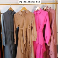 tunik polosan Katun Polos yangan panjanng model baju pendek di depan panjang di belakang fit to L