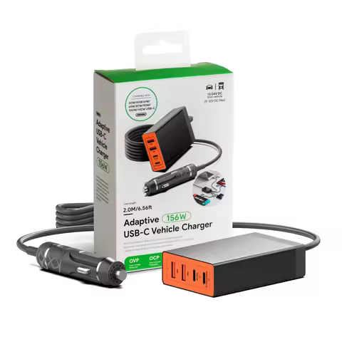 PD 150W 100W 4-Port USB C TYPE-C Car Charger 12V-24V Cigarette Lighter Fast Charging for Lenovo Sams