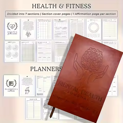Self Care Journal To Practice Positive Thinking ADHD Planner With Mood Tracker Mental Health Journal
