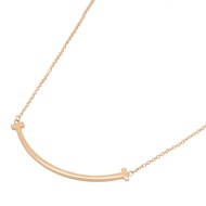 【二手】蒂芙尼 T 字微笑Smile項鍊，頸圍 40.5/45.5 厘米，K18PG（Smile金）