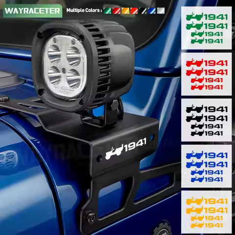 4 Pcs Reflective 1941 Willys Decal Tires Rim Side Fender Trunk Bumper Window Sticker For Jeep Wrangl